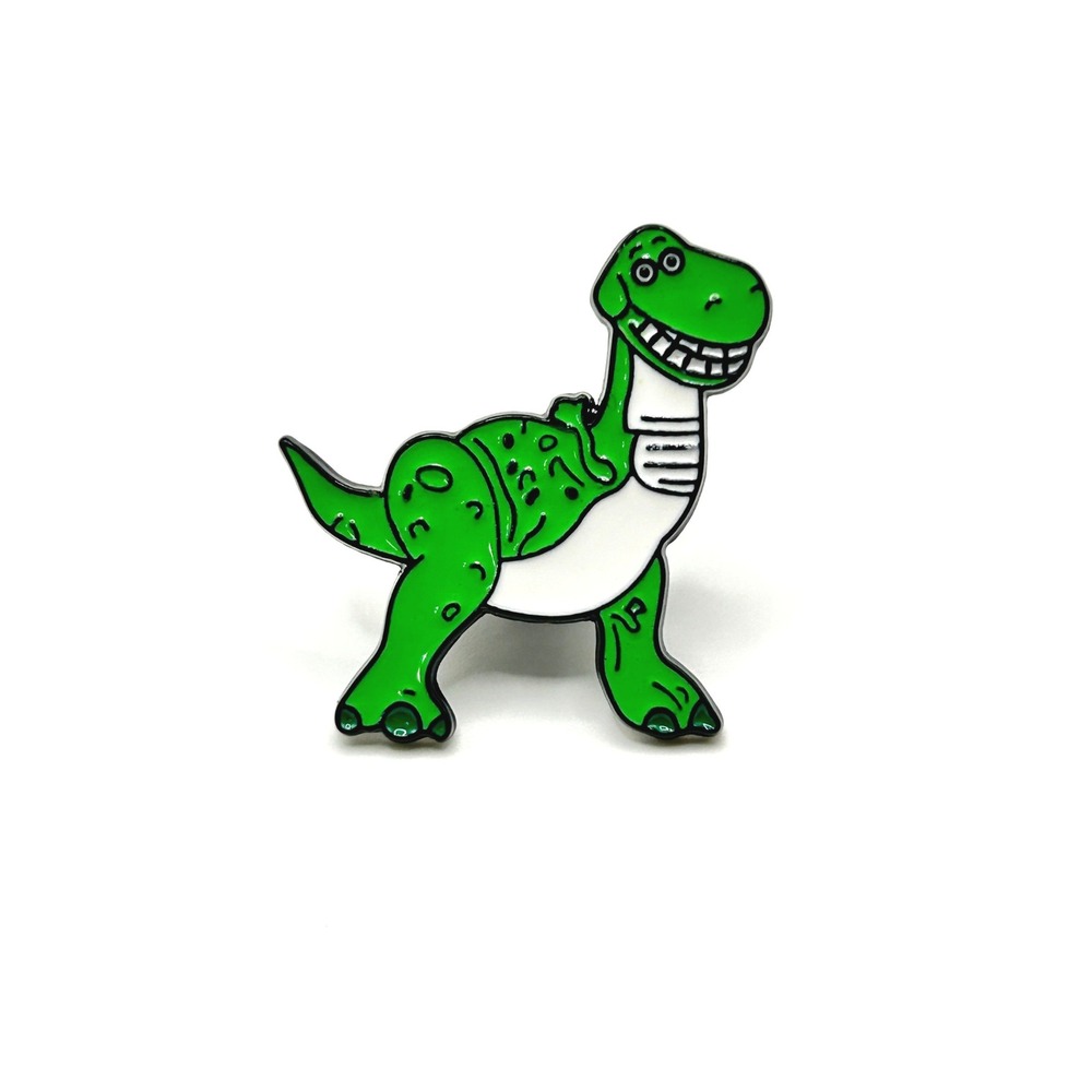 Rex Toy Story Enamel Pin OS Green Dinosaur Movie Lapel Hat Backpack Badge Gift